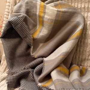 a new day Reversible HoundstoothYellow Plaid Scarf